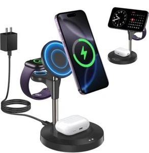 Hevanto 3 in 1 Magnetic Wireless Charging Station for iPhone Apple Watch AirPods - Photo 1 sur 8