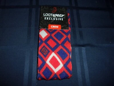 LOOT WEAR EXCLUSIVE NEW DX Transformers CREW SOCKS SIZE 6-12 2021 RED ORANGE BLU - Image 1 of 3