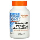 Doctor's Best Betaine HCl Pepsin & Gentian Bitters Digestive System - 120 caps