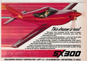 1985 Swearingen SX300 Aircraft ad 7/28/2024e - Picture 1 of 1