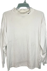 Vintage 90s White Long Sleeve Embroidered Round Neck Shirt - Picture 1 of 6