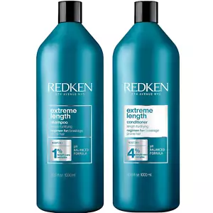 Redken Extreme Length with Biotin Shampoo and Conditioner Set 33.8oz Liter Each