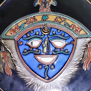 Vintage Potala Palace Enamel and Gold built by under their supervision plate 10" - Picture 1 of 6