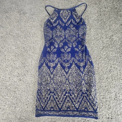 Jump Apparel Vtg Dress Size XS Party Cocktail Gold Glitter Mini Hollywood Formal - Image 1 of 4