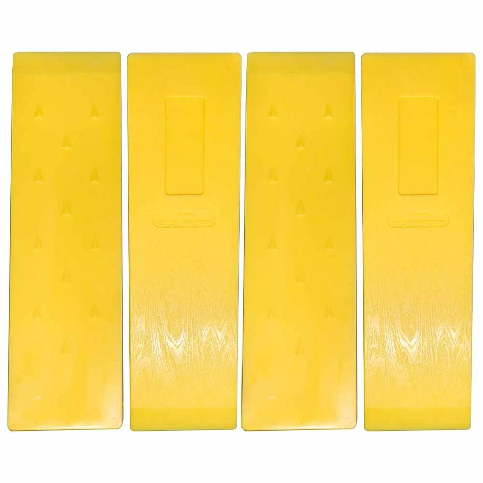 PARTS 4 OUTDOOR 4 Pack 12" Tree Felling Wedge Logging Bucking Falling ABS Plastic (Yellow)