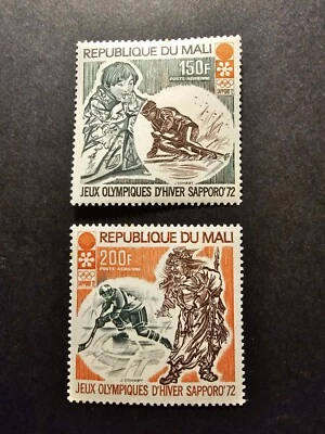 Sello Malí Juegos Olímpicos Correo Aéreo No. 140/141 Nuevo * Mh 1972 Roussers Foto 1 de 2
