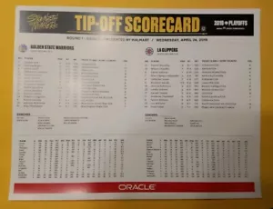 GSW NBA FINALS, Western Conference SEMI Playoffs Tipoff Scorecards Round 1 2 3 4 - Picture 1 of 4