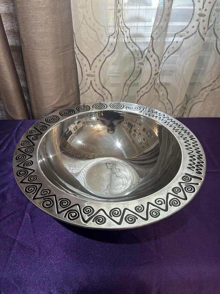 Ensaladera de metal pesada Wilton Reggae Armetale peltre Foto 1 de 4