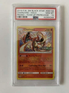 Charizard SM158 Holo Black Star Promo Team Up Prerelease PSA 10 - Picture 1 of 2