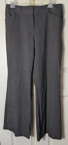 Chico's Charcoal Grey Gray Flat Front Pants 0.5 Short Wide Leg Trousers Small 6 - Picture 1 of 5