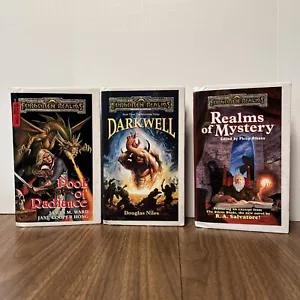 First Edition Forgotten Realms Rare Hardcover 3 Book Lot TSR DARKWELL, Fantasy - Picture 1 of 18