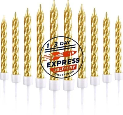 50 velas de cumpleaños en espiral metálicas para tartas, cupcakes, decoración. Foto 1 de 4