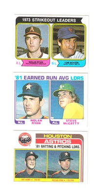 1973 Topps Béisbol Nolan Ryan Líderes de Poncheout, 81 Líderes de Eera y Líder de Lanzamiento Foto 1 de 2