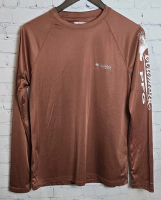 Женская большая оранжевая рубашка с длинным рукавом Columbia PFG для рыбалки на открытом воздухе легкая - Изображение 1 из 4