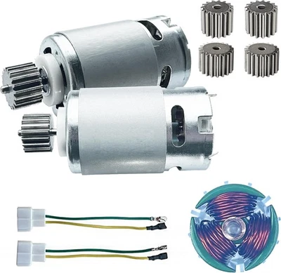 2PCS 24 Volt RS555 35000RPM High-Speed 7R Motor (19T) for Fisher Price Power...  - Bild 1 von 4