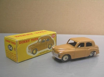 Dinky Toys 154 Hillman Minx Butterscotch with Fawn Hubs NM In Nice Box NMIB - Image 1 of 4