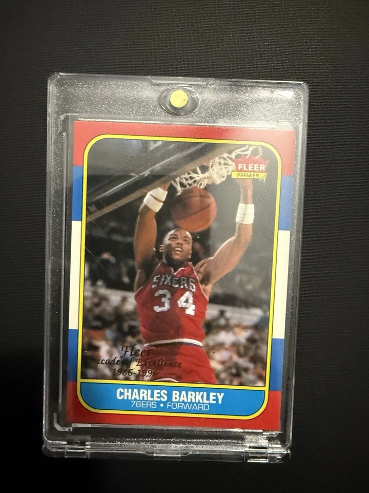 1996-97 Fleer - Charles Barkley #11  decade of excellence Philadelphia 76ers RC - Image 1 of 1