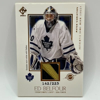2002-03 Pacific Private Stock Game Worn Jersey Patch Ed Belfour #145 /225 - Image 1 of 2
