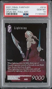 FINAL FANTASY TCG LIGHTNING 13-081H OPUS 13 FULL ART FOIL GRADED PSA 10 GEM MINT - Picture 1 of 2