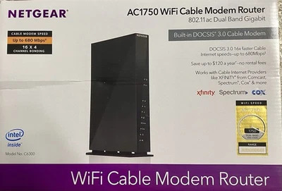 NETGEAR AC1750 680 Mbps 4 Port Gigabit Wireless AC Router - Image 1 of 3