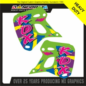 KDX 250 91 92 93 1994 MOTOCROSS RAD SCOOP GRAPHICS DECALS STICKERS - Picture 1 of 2