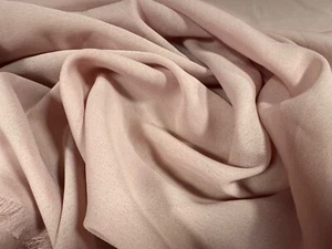 Georgette Woven Dress Fabric, Per Metre - Plain - Pale Pink - Picture 1 of 3