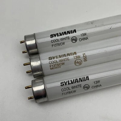 (4-Pack) Sylvania F13T8/CW Fluorescent 12" Lamp Light Bulb 13W Cool White - Image 1 of 4