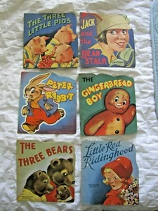 1950 set of 6 Children's' Soft Cover Vintage Fairy Tale Books - Picture 1 of 12