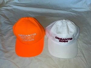 RARE 2 Hat Set 1 White Desantis 2024 + Hunter Orange Precinct Captain - Nice! - Bild 1 von 6