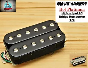 Artec Hot Platinum Bridge Pickup Black (52mm) (4-wire) ALniCo 5 - Picture 1 of 8