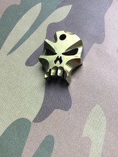 GOLD Titanium Skull Pendant