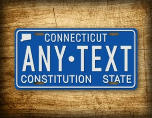 Placa personalizada de Connecticut década de 1980 réplica de texto personalizado novedad - Imagen 1 de 6