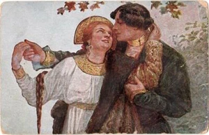 1910s RUSSIA С. Соломко S. Solomko Eternellement a toy - YOURS FOREVER Color PC - Picture 1 of 2