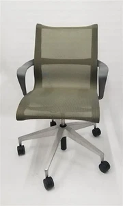 Herman Miller Setu Grey Office desk mesh chair mesh Green Mesh Grey Frame - Picture 1 of 2
