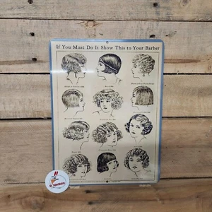 WOMEN'S HAIR CHART, REPRODUCTION / BARBER SHOP SIGNS, BARBER, SALON - Picture 1 of 2