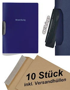 10x DURABLE Duraswing Job - Dossier de Candidature - Bleu avec Clip + Enveloppes - Photo 1/5