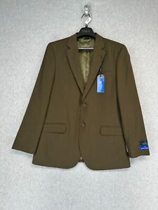 NAUTICA Jacket Size 40R Olive Green Solid Modern Fit Bi-Stretch NWT
