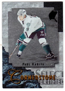1996-97 SELECT CERTIFIED #11 PAUL KARIYA CORNERSTONE - Picture 1 of 1