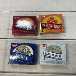 Lot Of 4 of cone incense by HEM (10 cones each)  Sealed. Comes W/burner Circle. - Picture 1 of 9
