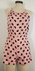 LILY BLEU Girls Pink Romper Cats Dress Size 12 - Picture 1 of 8