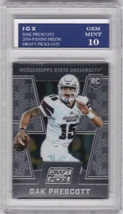 DAK PRESCOTT ROOKIE CARD Draft Picks 2016 PRIZM $$ RC Dallas Cowboys GEM MINT 10 - Picture 1 of 1