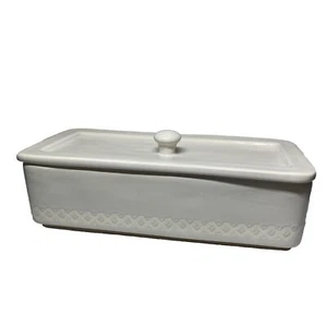 Hearth and Hand Magnolia Stoneware Tray & Lid Cream Farmhouse Kitchen Decor - Picture 1 of 14