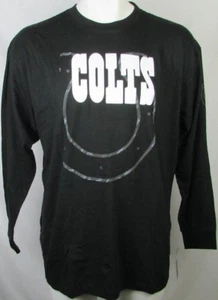 Indianapolis Colts NFL Majestic Mens Big & Tall Black L/S Reflective Tee - Picture 1 of 7