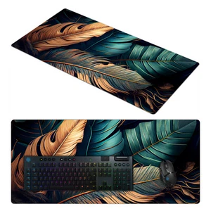XXL Colourful Tropical Leaves Computer PC Gaming Mousemat - Bild 1 von 1