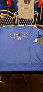 Los Angeles Dodgers MLB Team  2020 World Series Champion shirt 3XL L/S blue - Picture 1 of 3