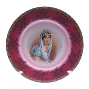 Antico piatto armadio porcellana ROYAL BAYREUTH BAVARIA moglie di Napoleone Giuseppina - Foto 1 di 6