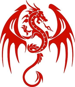 Tribal Dragon Magic Fantasy Creature Car Truck Window Laptop Vinyl Decal Sticker - Picture 1 of 2