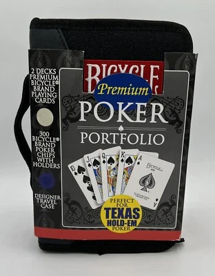 Bicycle Premium Poker Portfolio - 2 Decks, 300 Chips, Travel Case - Image 1 of 3