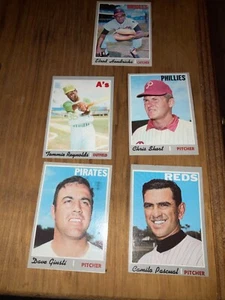 1970 Topps ELROD HENRICKS #528 + 4 other Baseball Cards ex-my +near mint - Picture 1 of 2