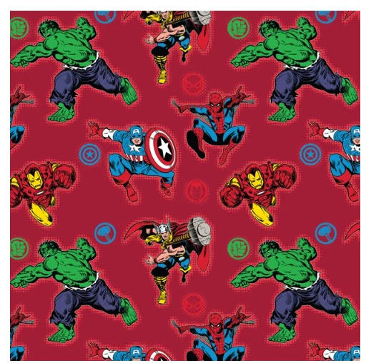 Marvel Comics 1 yarda precortada - HEROES FURY estampado cereza 100 % algodón tela de edredón Foto 1 de 4